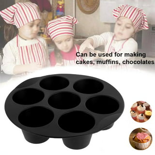 Air Fryer Silicone Curled Muffin Pan Cupcake Tray Baking Cups with Good  Grips Handles, 7 Cupcake Silicone Muffin Pans for Baking Cupcake Mold for  4.5-8.5L Air Fryer Accessories - Nonstick Pan Chocolate