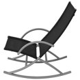 thumbnail image 2 of vidaXL Garden Rocking Chairs 2 pcs Steel and Textilene Black, 2 of 5