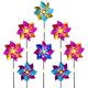 thumbnail image 1 of EeaseMX STOBOK - 8 piezas de molino de viento de plástico brillante y colorido, juguete para decoración de fiestas, para jardín, césped, regalos para niños, 1 of 8