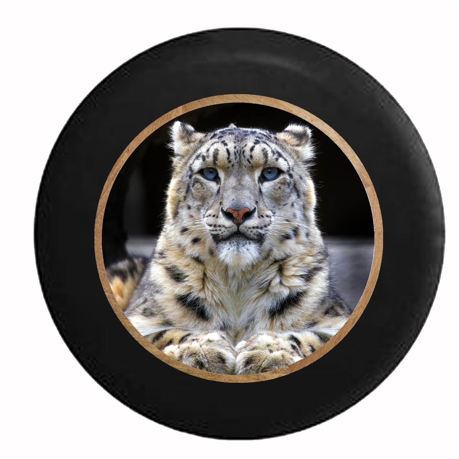 Blue Eyed Leopard Tiger Jungle Cat Jeep RV Camper Spare Tire Cover