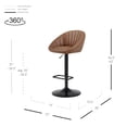 thumbnail image 2 of Watson PU Gaslift Swivel Bar Stool, 2 of 12