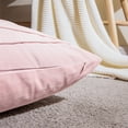 thumbnail image 5 of Top Finel Decorative Hand-Made Throw Pillow Covers Soft Particles Velvet Solid Cushion Covers 16 x 16 for Couch Bedroom Car, Pack of 2, Pink, 5 of 5