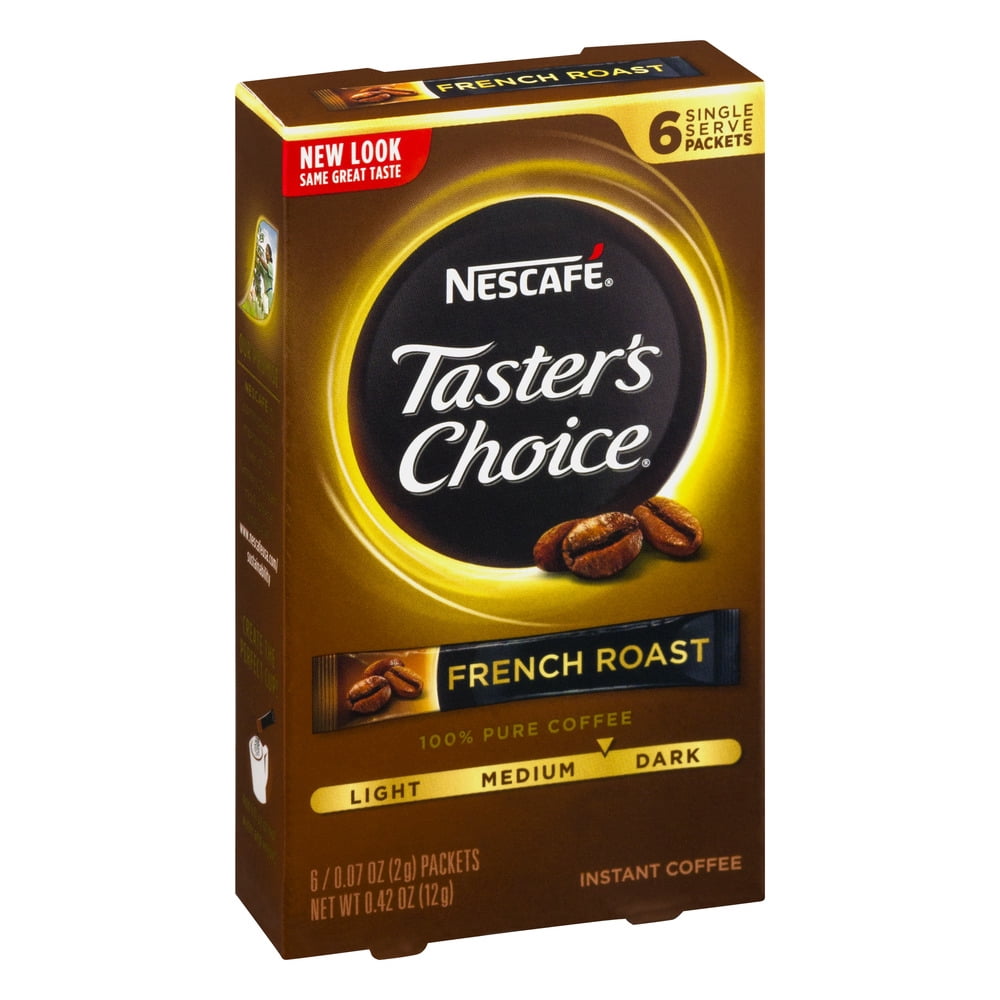 Nescafe Taster's Choice Instant Coffee French Roast Single Serve Packets - 6 CT