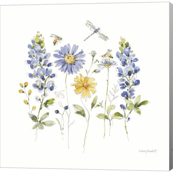 Great Art Now Lovely Blues II by Lisa Audit, Canvas Wall Art, 12W x 12H