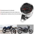 thumbnail image 4 of Tachymètre de moto rétroéclairé, compteur de vitesse, jauge en aluminium de remplacement, boîtier argenté, cadran noir, 4 of 4