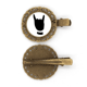 thumbnail image 1 of Corna gesto silueta patron Broche broche broche broche broche broche, 1 of 3