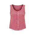 thumbnail image 7 of Horkkom Going Out Tops for Women Summer Linen Sleeveless Tops Dressy Casual V Neck Button Tank Tops XXL, 7 of 7