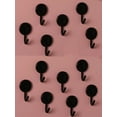 thumbnail image 2 of 6Pcs Black Self-Adhesive Wall Hooks No Damage Strong Door Hooks For Clothes, 2 of 6