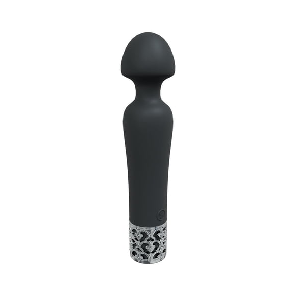 Royal Gems Scepter Silicone Mini Personal Massage Wand, Black