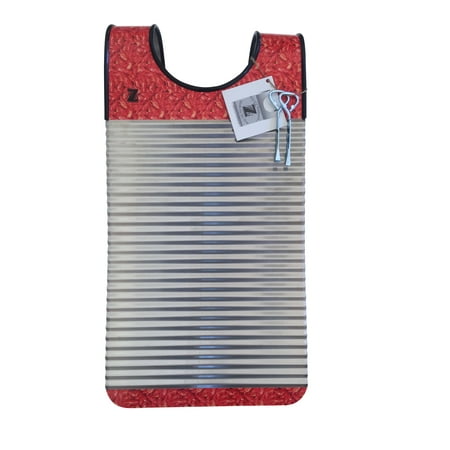 Key of Z Crawfish Zydeco 24 Gauge Stainless Steel Washboard Percussion Instrument 19x13.5 in