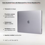 Incase Dots Hardshell with Makrolon® - MacBook Pro 16 inch Case - 2020, 2019 - MacBook Case, Laptop Cover, Protective Hard Shell, Scratch Resistant - Clear