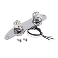 thumbnail image 1 of GE217 Wired Loaded Prewired Control Plate Harness Switch Knobs for TL Guitar Parts (Silver), 1 of 2