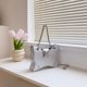 thumbnail image 5 of Bolso de mano para mujer, cadena, PU, ​​mariposa, para oficina, viaje, Bolso de compras (plata), 5 of 9