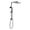 Matte Black, variant on Fennocasa Polaris Lux Shower Set - 10" Square Rainfall Showerhead with Handheld Shower Spray, Chrome