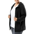 thumbnail image 4 of Athletic Works Women's Plus Lightweight Zip-Up Hoodie Jacket, Size 1X-5X, 4 of 9
