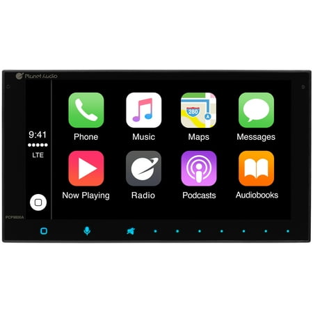 Planet Audio PCP9800A Double-DIN, Apple CarPlay, Android Auto, MECH-LESS Multimedia Player (no CD/DVD) 6.75
