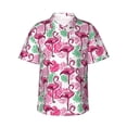 thumbnail image 1 of Fotbe Flamingo Camisa Hawaiana para Hombre Unisex – Camisa Casual de Verano con Botones de Manga Corta de Algodón y Lino,Medium, 1 of 7