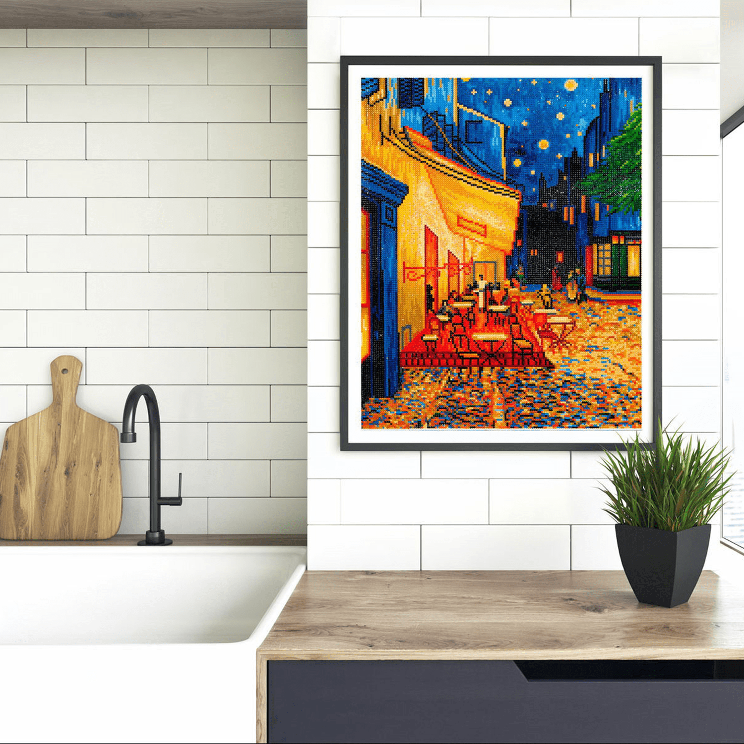 Diamond Dotz Cafe at Night (Van Gogh) Diamond Painting Kits for Adults - Diamond Art Kits a Relaxing Creative Craft Kit with Dotz Gems