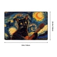 thumbnail image 5 of Area Rugs For Living Room Decor - Starry Night Cat Guitarist Anti Slip Throw Washable Rugs 3x5 For Bedroom, Soft Indoor Carpet For Bedroom Living Room 60x39In, 5 of 5