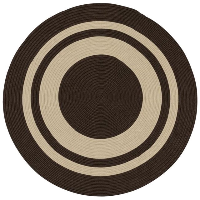 Colonial Mills Rug CN50R108X108 Coronado Round Braided Rug Earth Brown - 9 ft.