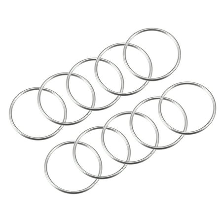 

50mm(1.97 ) Outer Dia. 3mm Thickness Welded O Ring 304 Stainless Steel 10 Pack