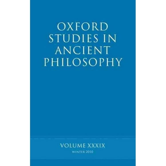 Oxford Études en Philosophie Antique volume 39