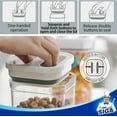 thumbnail image 3 of MR.SIGA 8 Piece Airtight Food Storage Container Set, BPA Free Kitchen Pantry Organization Canisters, One-Handed Airtight Plastic Containers with Lids for Cereal, Spaghettie, Pasta,White, 3 of 6
