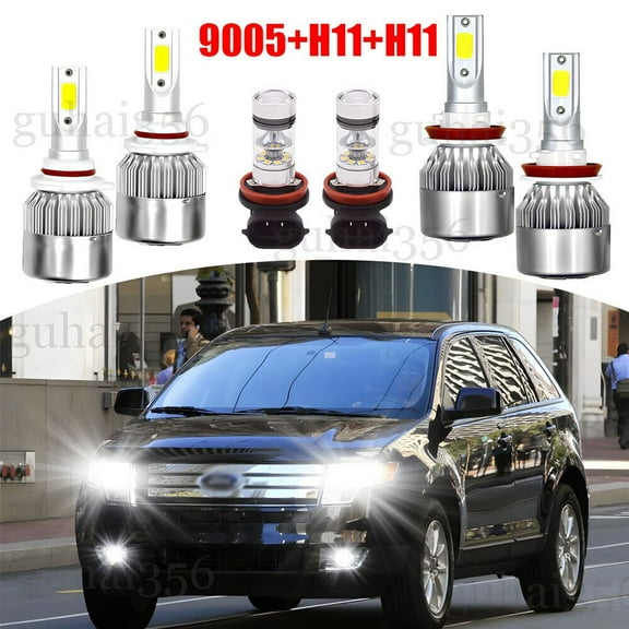 For Ford Edge 2007 2008 2009 2010 LED Headlight High/Low Beam   Fog Lights Bulbs