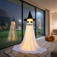 thumbnail image 6 of Clearance! Hotyverty Halloween Decorations Outdoor, 4FT Light up Ghost Ghosts Easy to Assemble Adjustable Height Spooky Halloween Party Decorations for Porch Yard Mantel Home, C, 6 of 7