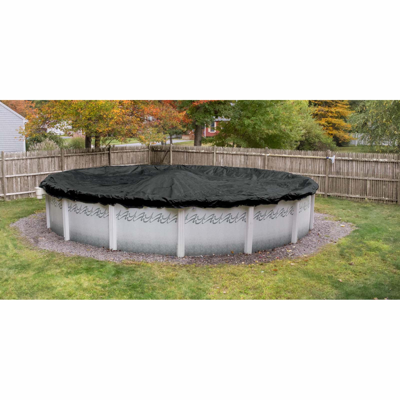 Pool Mate 10 Year Heavy-Duty Mesh Black Round Winter Pool Cover, 15 ft ...