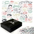 thumbnail image 2 of Ambesonne Video Games Jigsaw Puzzle Durable Cardboard, Monochrome Gaming 90s, 1000 pcs, Pale Teal, 2 of 5