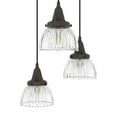 thumbnail image 5 of Hunter - Cypress Grove 3-light Onyx Bengal, Medium Size Cluster Light, Dimmable, Transitional Style, Round Shaped, for Bedrooms, Dining, Living Rooms - 19183, 5 of 9