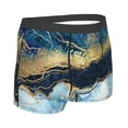 thumbnail image 3 of Kll Blue Marble Gold Foil And Glitter Decor Men'S Cotton Boxer Briefs Underwear-Large, 3 of 9