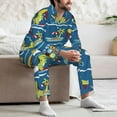 thumbnail image 7 of Lsque Dinosaur on the Beach Vacation Pattern Long Sleeve Pajama Set for Men - Soft 2-Piece Sleepwear and Loungewear Set with Pockets, Comfy Nightwear-XX-Large, 7 of 7