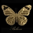 thumbnail image 2 of Greene, Taylor 12x12 Gold Ornate Wood Framed with Double Matting Museum Art Print Titled - Believe Gold Butterfly, 2 of 4