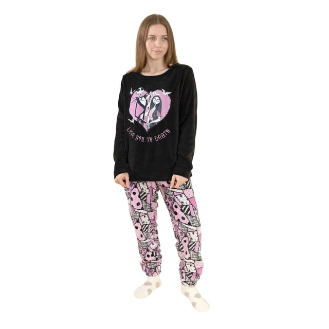 The Nightmare Before Christmas Womens Logo Long-Sleeved Long Pyjama Set
