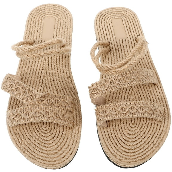 FONDOTIN Comfortable Wear Sandals 1 Pair Beige For Women Summer Beach