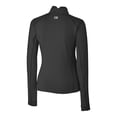 thumbnail image 3 of Women's Cutter & Buck  Black Nashville Sounds Traverse DryTec Stretch Quarter-Zip Pullover Top, 3 of 3