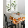 thumbnail image 3 of Square/Round Tablecloth 60x60inch,Thanksgiving Fall Pumpkins, Vinyl Table Covers Waterproof Oilcloth Table Cloth Linens, Tablecloths for Outdoor Dining Wedding Party Camping,Buffalo Checked Wood, 3 of 6