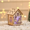 thumbnail image 1 of Adornos navideños Casa de madera resplandeciente de Navidad Decoración del árbol de Navidad (Anciano), 1 of 4