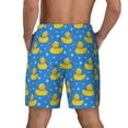 thumbnail image 2 of Haiem Cute Yellow Rubber Ducks Mens Swim Trunks with Compression Liner 2 in 1 Swimming Shorts Stretch Swimwear Quick Dry,Board Shorts-Small, 2 of 9