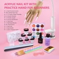 thumbnail image 6 of Practice Hand for Acrylic Nails - Acrylic Fake Mannequin Practice Hand - Flexible Hands Model With Powder and Liquid Full Nail Kit for Beginners, 6 of 8