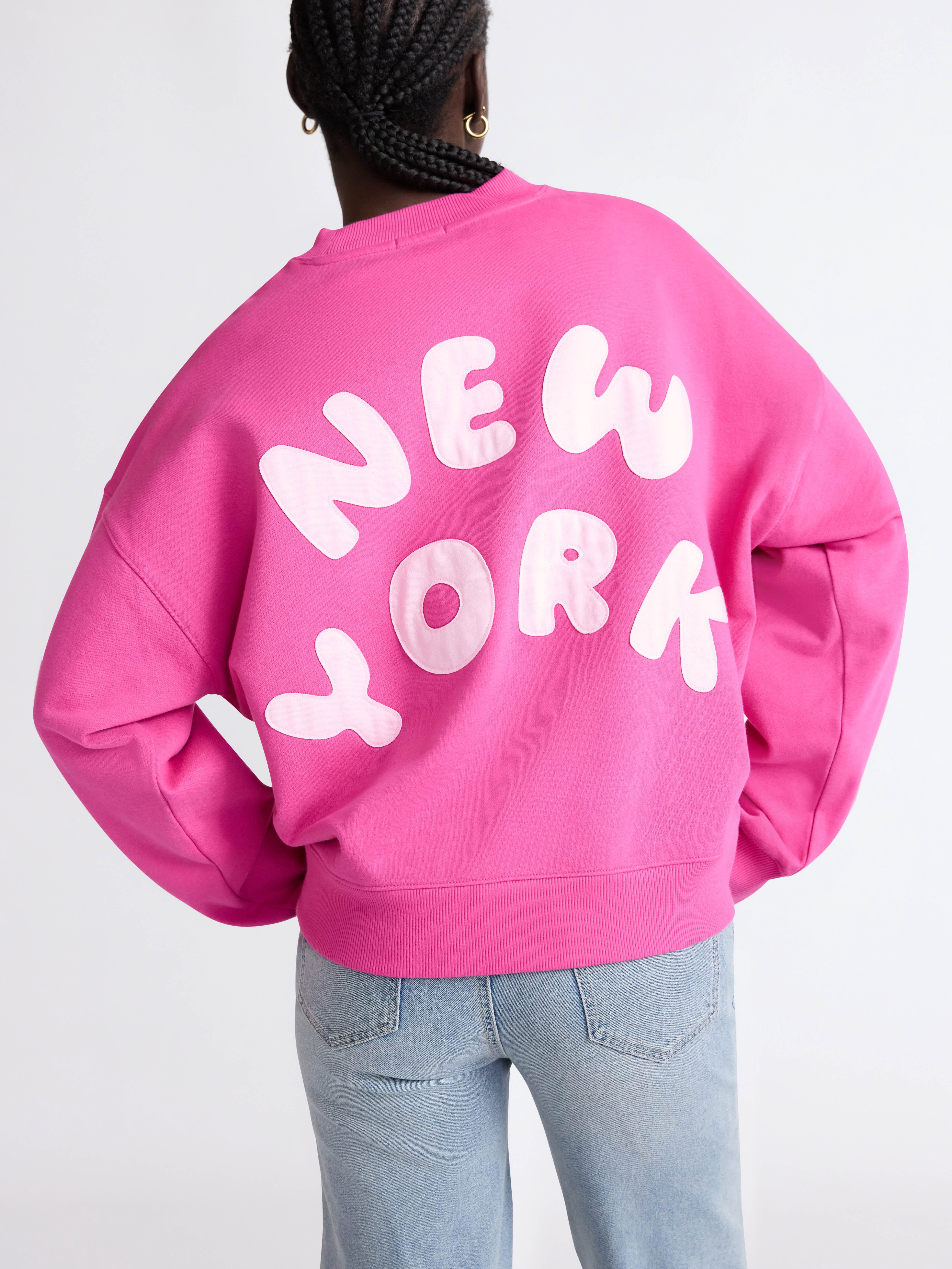 Scoop Limited Edition Women’s and Women's Plus New York Graphic Sweatshirt with Embroidery, Sizes XS-4X