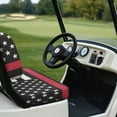 thumbnail image 3 of Uorisanigo Golf Cart Seat Breathable Seat Cushion Front Sets Elastic Golf Cart Seat Covers Club Car American Honoring Firefighter Flag Fit for EZGO/Yamaha/Club Car and More Golf Carts, 3 of 7
