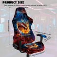 thumbnail image 2 of Whosucclay Rugby Ball Lightning Print Gaming Chair Cover, Stretchable Machine Washable Computer Chair Seat Slipcovers with Armrest Cover Fits Most Office/PC Chairs & Racing Style Seats, 2 of 8