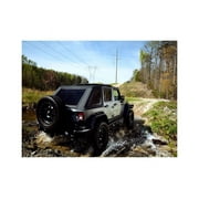 Rampage by RealTruck Trailview Softop | Vinyl, Black Diamond Color | 139335 | Compatible with 2018 - 2024 Jeep Wrangler JL 2-Door