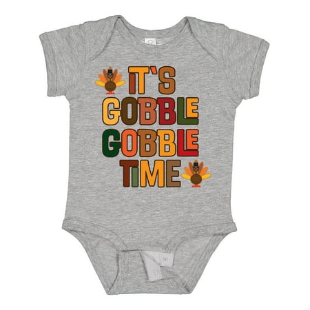 

Inktastic Thanksgiving Gobble Time Turkey Gift Baby Boy or Baby Girl Bodysuit