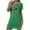 Green, variant on JIUKE Womens Nightgown Short Sleeve Nightdress Cute Printed Crew Neck Knee Length Nightshirts Sleepwear