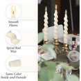 thumbnail image 3 of 7.3 Inches Spiral Taper Candles Colorful Twisted Candle Dripless Long Candles, Handmade Candlesticks for Wedding Dinner Decor, Set of 4, 3 of 6