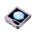 thumbnail image 4 of for Samsung Galaxy Z Flip 6 Case Glitter with Plating Bumper Frame, Bling PU Leather + Hard PC Anti-Scratch Shockproof Lightweight Slim Case for Samsung Galaxy Z Flip 6 Phone Case, Purple, 4 of 10